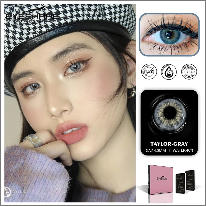 Colored Contact Lenses 2pcs Color Lens Eyes Yearly Colored Contacts Beauty Eye Contacts Cosmetic Lens Contact Lenses Lentillas