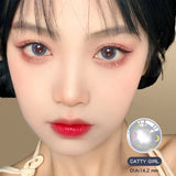 Qfdian 2pcs/pair Beauty Lenses Colored Lenses for Eyes Comestic Color Contact Lenses Green Violet Prescription Lens Yearly Use