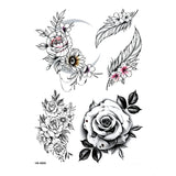 Qfdian  Beauty Flower Waterproof Temporary Tattoo Sticker On Body  Art Tattoo Fake Tattoo Sleeve  Tatouage Henna Tatoo Sleeve