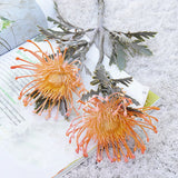 Qfdian  Artificial Flowers Short Branch Crab Claw 2 Fork Pincushion Christmas Garland Vase for Home Wedding Decoration Fake Planting