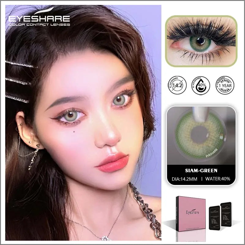 Colored Contact Lenses 2pcs Color Lens Eyes Yearly Colored Contacts Beauty Eye Contacts Cosmetic Lens Contact Lenses Lentillas