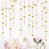 Qfdian  Autumn Paper Heart Garlands Orange Love Hanging Streamers for Fall Wedding Bridal Shower Harvest Thanksgiving Party Decorations