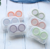 Qfdian 3 Pcs Contact Lens Case Eye Contact Lens Box Women Travel Contact Lenses Case