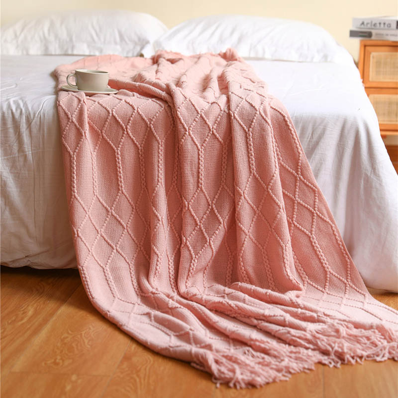 Nordic Knitted Blanket Sofa Bed Decorative Bed Thread Blankets Sofa Office Nap Throw Blankets Soft Towel Bed Plaid Tapestry