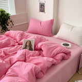 Qfdian Aesthetic Pink Series Bedding Set