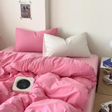 Qfdian Aesthetic Pink Series Bedding Set