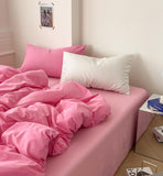 Qfdian Aesthetic Pink Series Bedding Set
