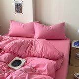Qfdian Aesthetic Pink Series Bedding Set
