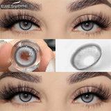 Qfdian Madrid Gray 1 Day Use I 14.0mm,10 Pcs=5Pair,Cosplay