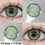 Qfdian Cosplay Madrid Green 14.0mm 1 Pair | 1 Year