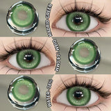 Qfdian Cosplay Madrid Green 14.0mm 1 Pair | 1 Year