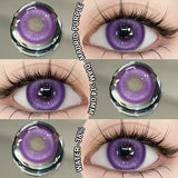 Qfdian Cosplay Madrid Purple 14.0mm 1 Pair | 1 Year
