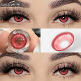Qfdian Madrid Red 1 Day Use I 14.0mm,10 Pcs=5Pair,Cosplay