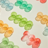 Qfdian Retro Glass Spherical Colorful Vase