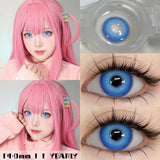 Qfdian Cosplay Nebula BLUE 14.0mm 1 Pair | 1 Year