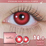Qfdian Cosplay Nebula Red 14.0mm 1 Pair | 1 Year
