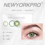 Qfdian NewYork Jade Green 14.2mm 1 Pair | 1 Year