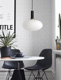 Qfdian Nordic Fluted Glass Pendant Lights