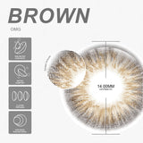 Qfdian OMG Brown 14.0mm 1 Pair | 1 Year