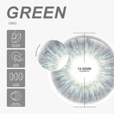 Qfdian OMG Green 14.0mm 1 Pair | 1 Year