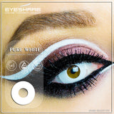 Qfdian Cosplay Pure White 14.5mm 1 Pair | 1 Year