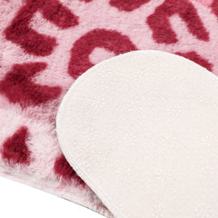 Qfdian Pink Leopard Print Rugs