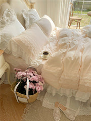 Qfdian Princesscore Pink Lace Bedding Set