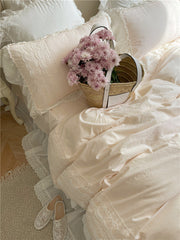 Qfdian Princesscore Pink Lace Bedding Set