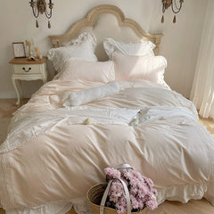 Qfdian Princesscore Pink Lace Bedding Set