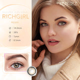 Qfdian Richgirl Brown 14.0mm 1 Pair | 1 Year