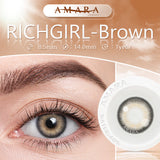 Qfdian Richgirl Brown 14.0mm 1 Pair | 1 Year