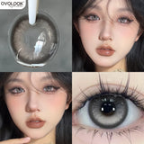 Qfdian  2pcs/pair Beauty Purple Contact Lenses for Eyes Myopia Colored Contact Lenses Natural Blue Lens Fashion Cosplay Pupils