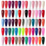 Qfdian  15ml UV Gel Nail Polish Semi Permanent Gel Varnish Enamel Brown Nail Gel Design Red Nails Art Nude Color Glitter Manicure