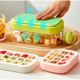 Qfdian  2-in-1 With Straw Water Bottle Ice Cube Silicone Tray Food-grade Ice Make Pressing Mould Ice Drink Cup Outdoor Fruit Juice Cup