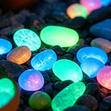 Qfdian  Luminous Stones Mixed Color Glow Rocks Decorations