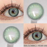 Qfdian NEW 1Pair Natural Colored Contact Lenses For Eyes Beauty pupillents Grey Pupils Brown Contacts New Cosmetic Eyes Makeup