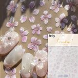 Qfdian Hipster Pure White Flowers Rose Spring Lily Peony Camellia Daisy Jelly Cherry Blossom Magnolia Nail Art Stickers Manicure Decals