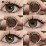 Qfdian  Contact Lenses Beauty Eyes Color Lenses Makeup Natural Black Lens Cosmetics Gray Eye Lenses Makeup Green Beauty Colorcon