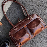 Qfdian Streetwear Fashion Women Purses and Handbags Office Lady Vintage All Match Shoulder Bags 2025 Casual Y2k Aesthetic Underarm Bag