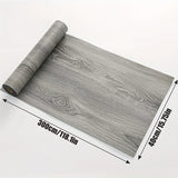 Qfdian  1pc Self-adhesive Wood Grain Floor Sticker Thickened Wall Sticker forLiving Room Bathroom Kitchen metope Home Decor Floor Sticke