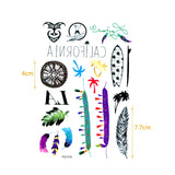Qfdian  7 sytles Birds Waterproof Temporary Tattoo Sticker Tatuajes Fake Tatoo Sleeve Henna Tattoo Decals Body Art stickers
