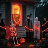 Qfdian  1 Set Halloween Chain Style Lawn Light New Garden Landscape Lamp for Ghost Party Atmosphere Decor Use
