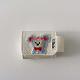 Qfdian Cute cartoon embroidery leather earphone case for apple airpods pro pro2nd 3 pure color summer charing box cover for airpod 1 2