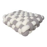 Qfdian  Lamb Wool Cushion Square Hand Woven Solid Color Simple Chair Sofa Bedroom Living Room Cushion Home Decoration Bay Window Cushion