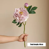 Qfdian Large Silk Peony Artificial Flowers High Quality Simulation Peony European Style Fake Flowers Bouquet For Wedding Home Decor 1PC