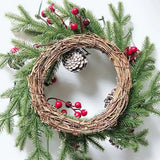 Qfdian  Artificial Rattan Frame Home Room Wedding Christmas Halloween Party Outdoor Yard Garden Decor DIY Bride Wreath Hanging Accessory