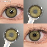 Qfdian  1 Pair Colorcon Korean Lenses Color Contact Lenses For Eyes Lenses Natural Lens Cosmetic Contact Lens Fashion Pupils