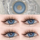 Qfdian  1Pair Natural Brown Contact Lenses for Eyes Colored Lenses Gray Pupils Big Eye Lenses Fashion Beauty Contacts Yearly