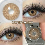 Qfdian  2pcs Blue Green Contact Lenses Yearly New Colored Lens Brown Natural Cosmetic Gray Big Eyes Korean Student Beauty Pupil