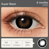 Qfdian DIA 16.0 mm Big Eyes Color Contact Lenses Supersize Black Color Contact Lens for Eyes Beauty Cosmetic Brown Color yearly Lens
